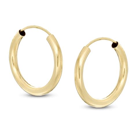 10k Tube Hollow Gold Continuous Hoops Banter