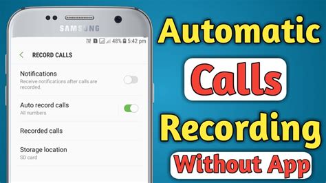 Automatic Call Recording With Samsung Android Mobile Without Any App