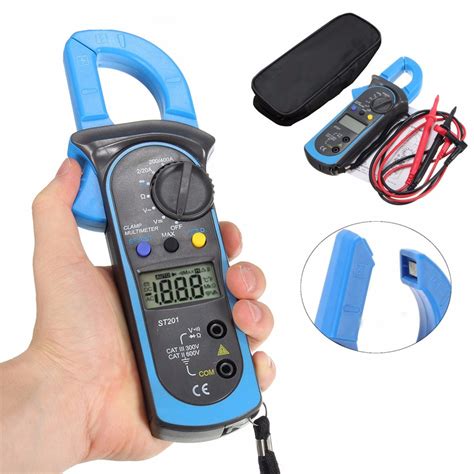 St Digital Clamp Multimeter Ohm Meter Ac Dc Current Voltage