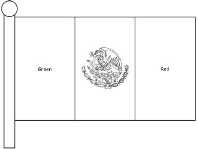 Mexican Flag Printable Coloring Page