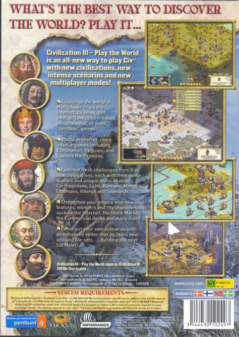 Sid Meier S Civilization Iii Play The World Cover Or Packaging