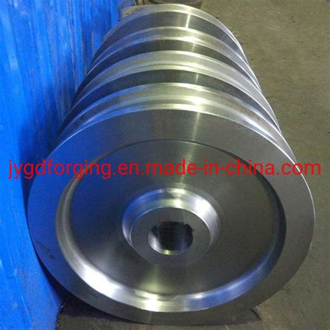 Closed Forging 4140 Alloy Steel Wheel Forged Steel Crane Wheel China