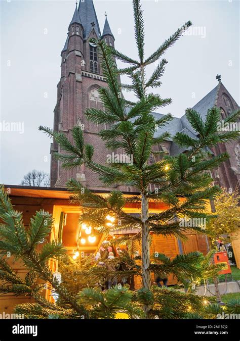 christmas market in a small village in germany Stock Photo - Alamy