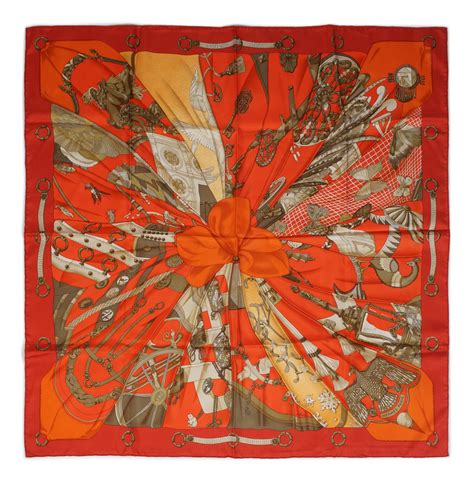 Lot Hermes Soleil De Soie Silk Scarf Designed By Cathy Latham