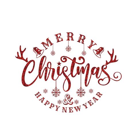 Premium Vector Merry Christmas And Happy New Year Lettering Design