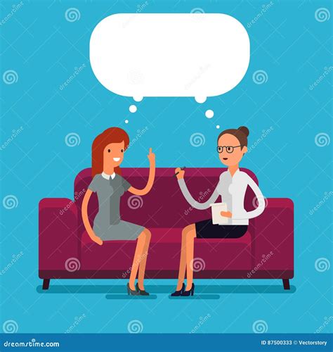 psychological counseling concept stock vector illustration  lady
