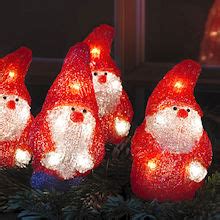 KONSTSMIDE LED Acryl Figuren Weihnachtsmänner und Weihnachtswichtel 5er