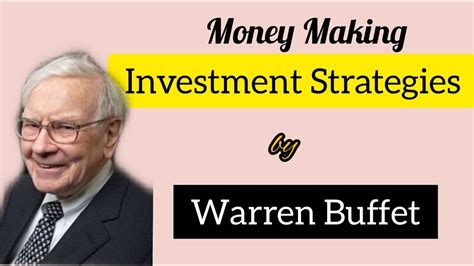 Warren Buffet Investment Strategy Billionaire Stock Market Tips Youtube