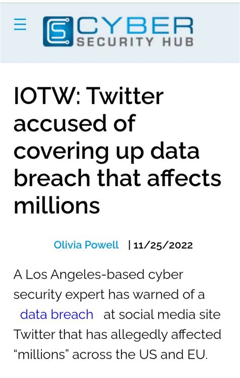 Murph On Twitter New Twitter Accused Of Covering Up Data Breach That Affects Millions Chad