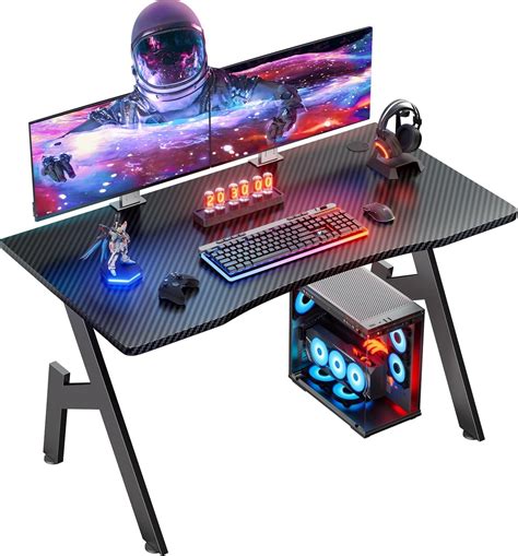 Hldirect Inch Gaming Desk With Carbon Fibre Surface Large Computer