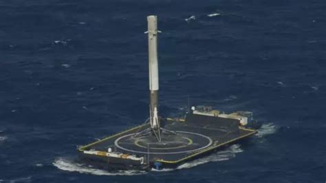 Spacex Successfully Lands Rocket On A Drone Ship Abc News