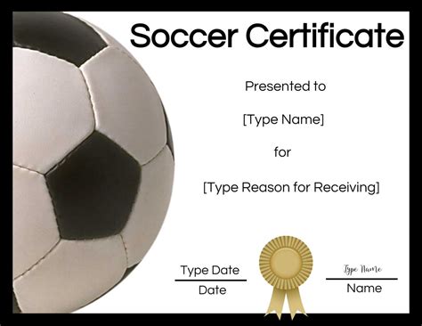 Soccer Award Certificate Templates Free Printable Word Searches