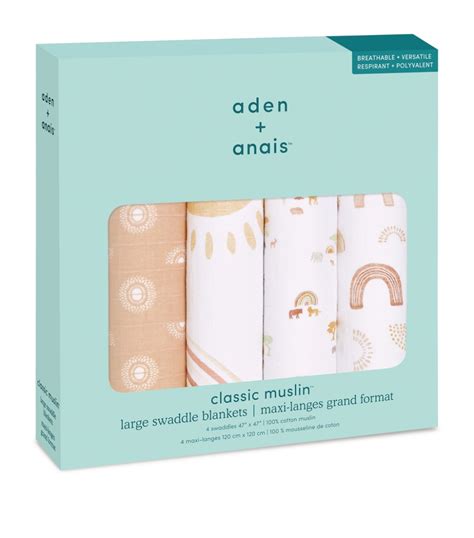 Aden Anais Multi Keep Rising Swaddles Set Of 4 Harrods UK