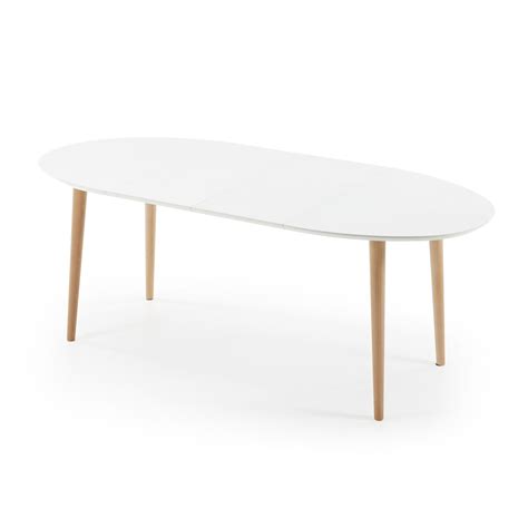 Kave Home Uitschuifbare Ovale Eettafel Oqui Wit Rond Interieur Webwinkel