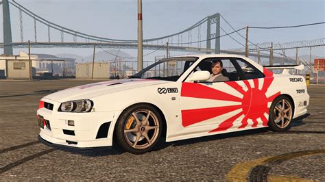 Nissan Skyline Gt R R Livery Rising Sun Japan Paintjob Gta