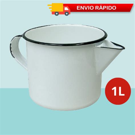 Caneca Esmaltada Leiteira Bico para Ferver Água Leite Fervedor da