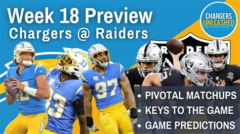 Chargers Vs Raiders Week 18 Preview Primetime Justin Herbert Vs Derek