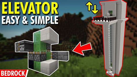 Easy 1 18 How To Build Elevator Minecraft Bedrock Youtube