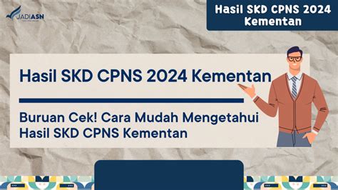 Hasil SKD CPNS 2024 Kementan Buruan Cek Cara Mudah Mengetahui Hasil