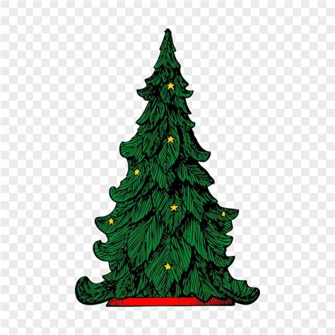 PNG Christmas Realistic Drawing Tree | Citypng