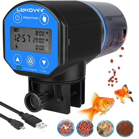 Review Of Lukovee Rechargeable Timer Fish Feeder Automatic Dispenser