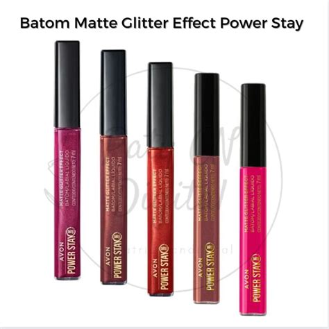 Batom Líquido Avon Power Stay Glitter Effect 7ml Shopee Brasil