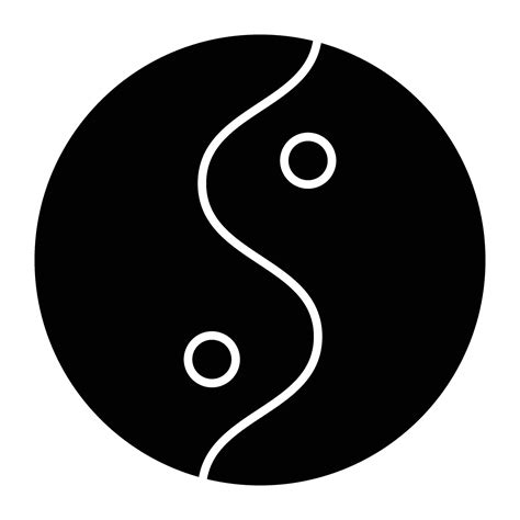 Yin Yang Glyph Icon Design 46380190 Vector Art At Vecteezy