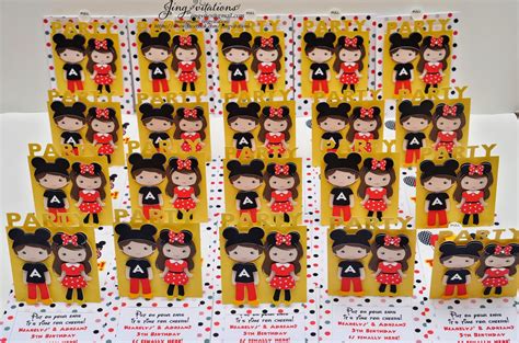 Birthday and Baby Shower Invitations: Mickey and Minnie Invitations