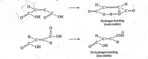 Maleic Acid Intramolecular Hydrogen Bonding