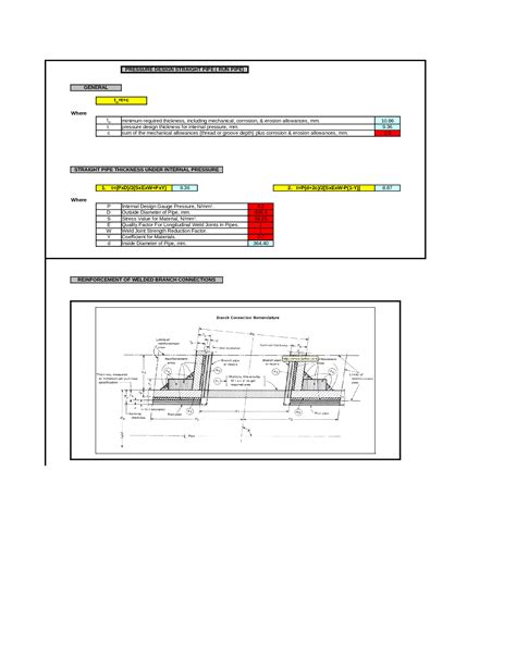 Xls Calculation Of Pipe Reinforcement Asme B Xls Dokumen Tips