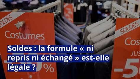 Soldes La Formule Ni Repris Ni Chang Est Elle L Gale Youtube