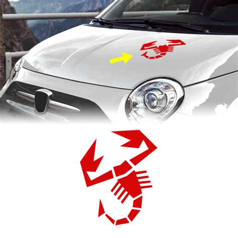 Adesivo Scorpione Abarth Prespaziato H Cm Motorstile