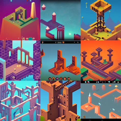 Monument Valley Screenshot Stable Diffusion