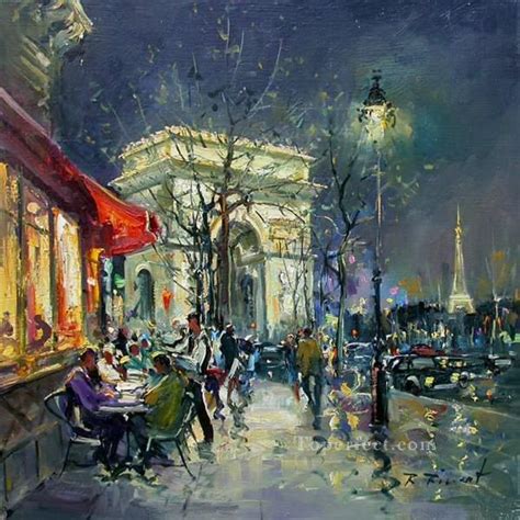 street scenes in Paris 36 Painting in Oil for Sale