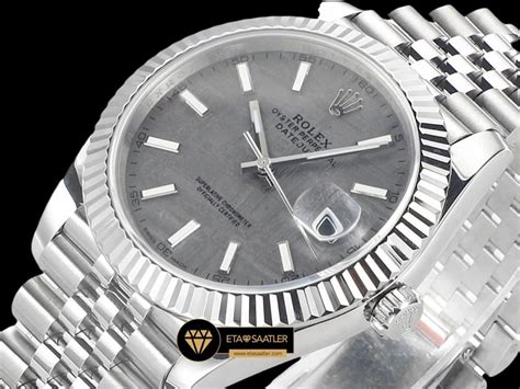 Rolex Datejust 3235 Gri Göktaşı Kadran 41mm Jubile Super Clone ETA