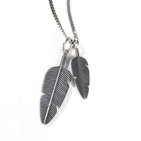 Jeulia Feather Sterling Silver Mens Necklace Jeulia Jewelry