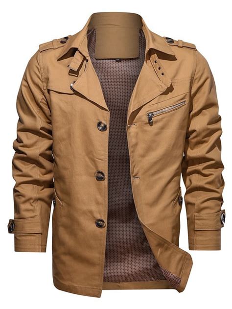 Homme Veste Blouson Veste Décontractée Extérieur Usage Quotidien Bouton Poche Printemps