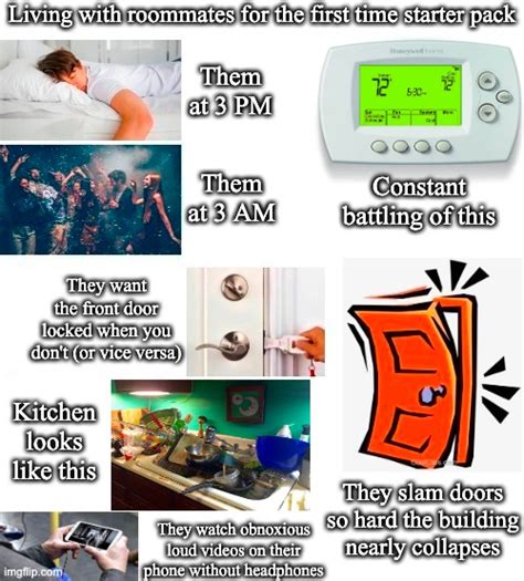 Best Starter Packs On Twitter Living With Roommates For The First