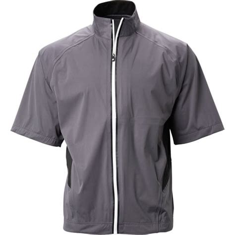 Footjoy Mens Hydroknit Full Zip Short Sleleve Golf Rain Jacket