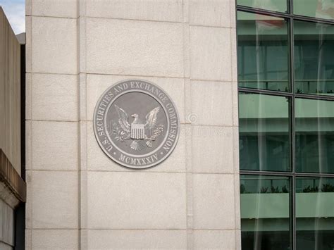 United States Securities And Exchange Commission Sec Logo On Entrance