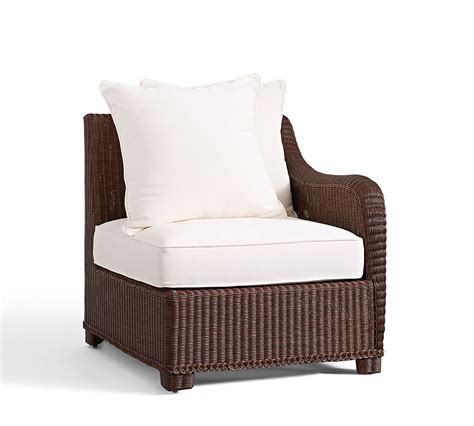 Palmetto All Weather Wicker Outdoor Sectional Components Honey