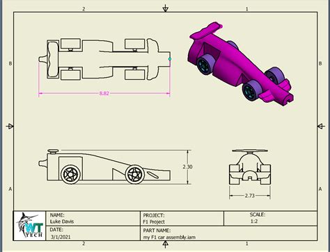 F1 Car - LUKE DAVIS ENGINEERING