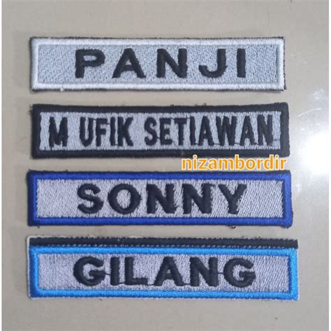 Jual Bordir PAPAN NAMA BORDIR Untuk Seragam R6 KAI ADA VARIASI WARNA