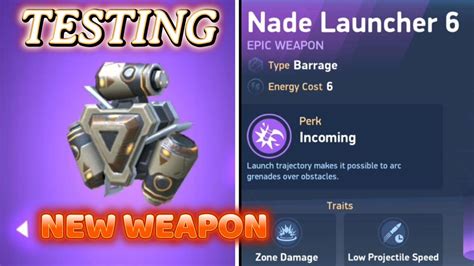 Mech Arena New Weapon Nade Launcher Unlock Testing Youtube