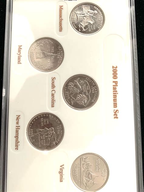 Platinum Layered Edition State Quarter Collection In Orig Case