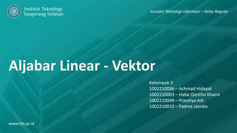 Presentasi Aljabar Vektor | PPT