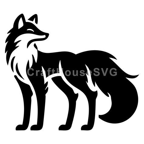 Elegant Fox Silhouette SVG