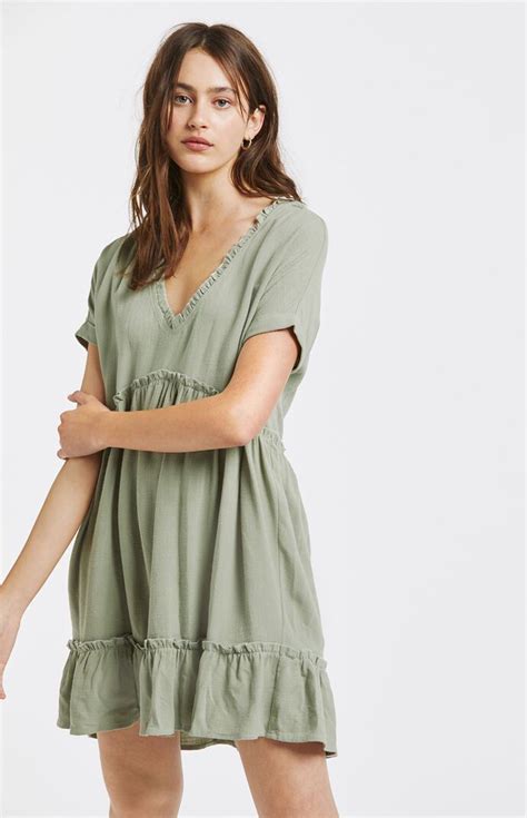 La Hearts Babydoll Dress Pacsun Green Dress Casual Pacsun Dresses