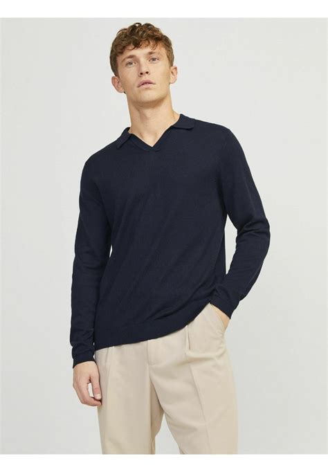 Jack And Jones Premium Polo Night Sky Bleu Marine Zalando Be