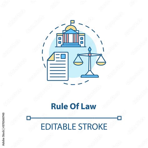 Rule Of Law Concept Icon Principle Of Law Idea Thin Line Illustration